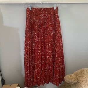 Max Studio Red Maxi Skirt